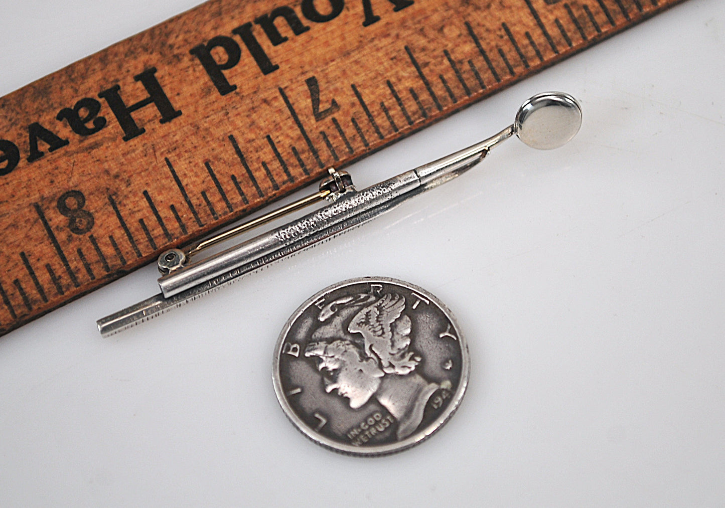 Sterling Silver Dental Instruments Brooch