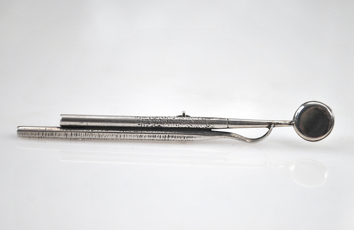 Sterling Silver Dental Instruments Brooch