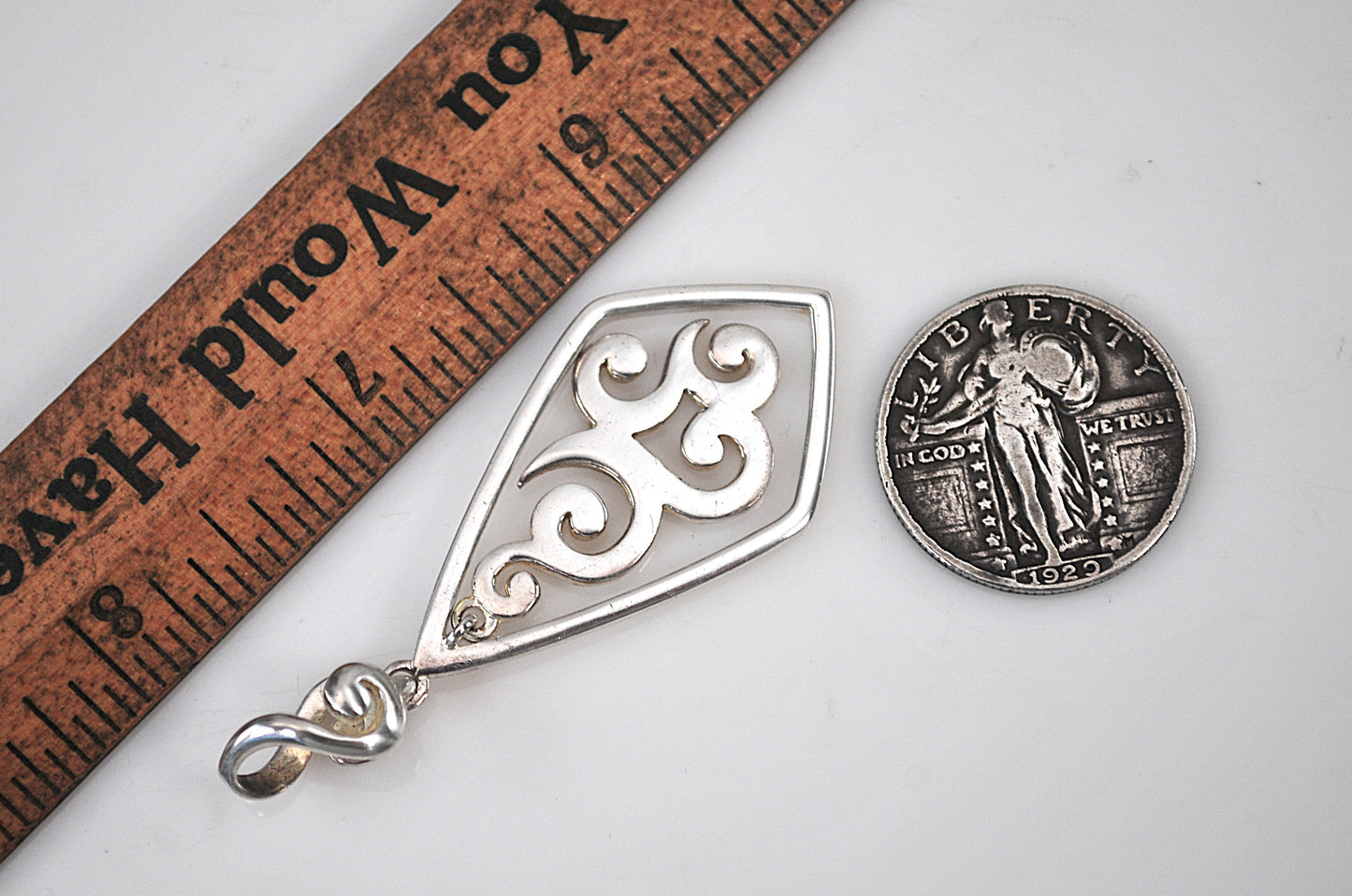 Silpada Sterling Silver Cutout Scroll Pendant