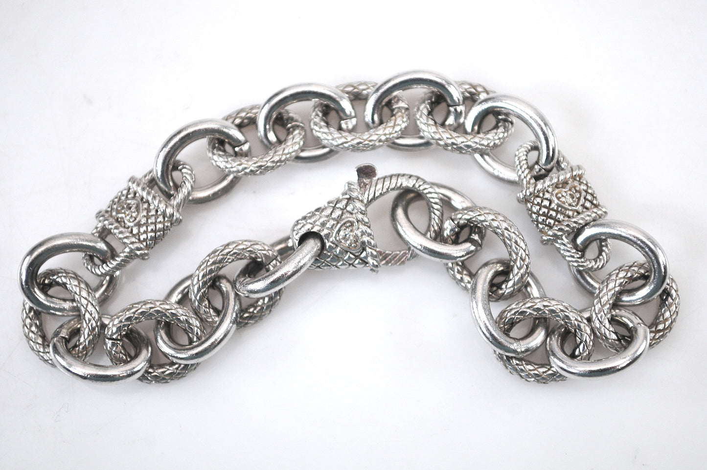Judith Ripka Sterling Silver Charm Bracelet