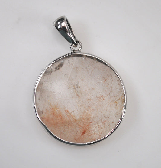Sterling Silver Rutilated Quartz Pendant