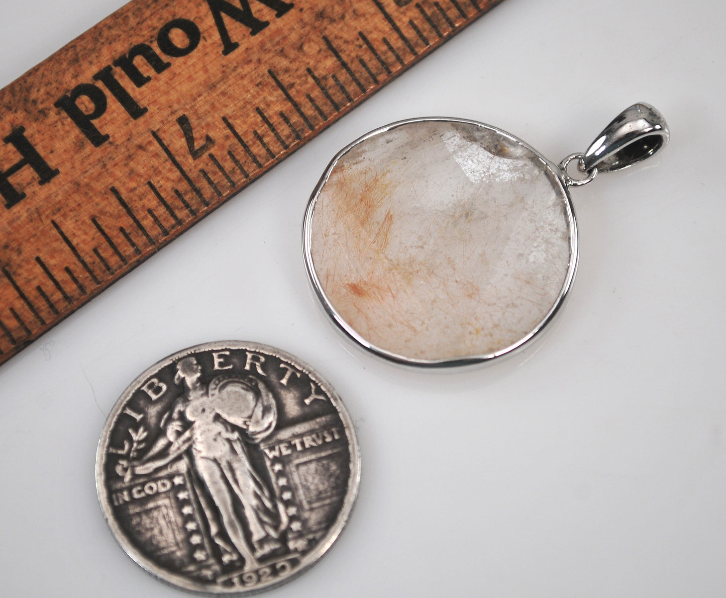 Sterling Silver Rutilated Quartz Pendant