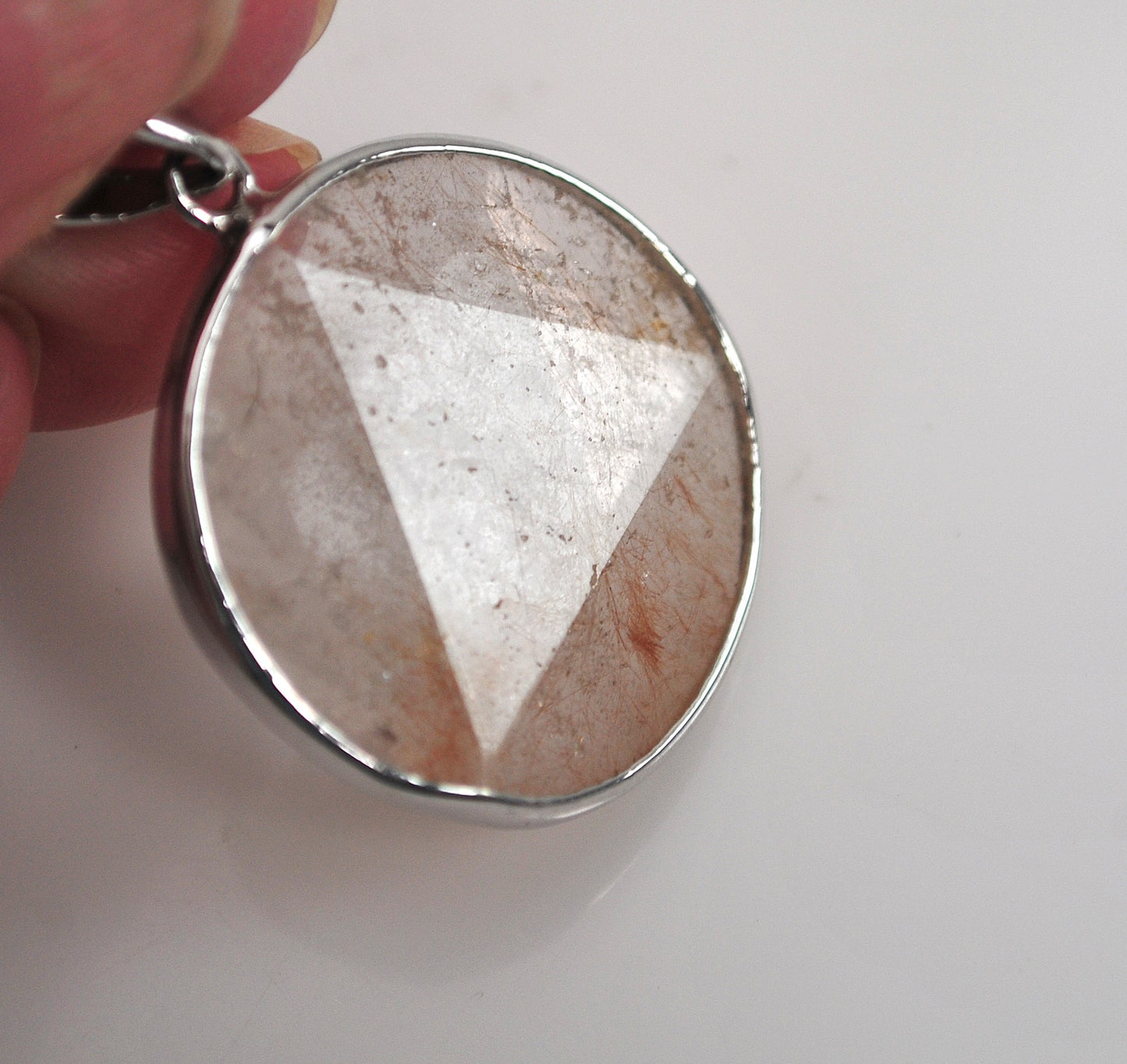 Sterling Silver Rutilated Quartz Pendant