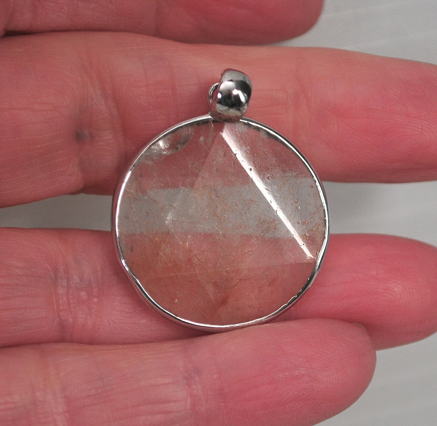 Sterling Silver Rutilated Quartz Pendant