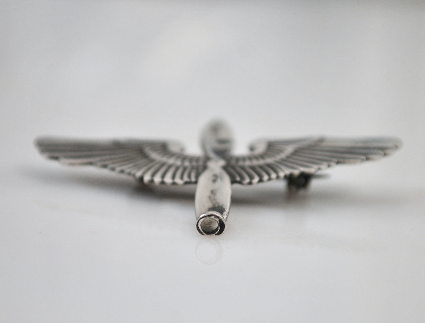 Vintage Sterling Silver WWII Army Air Forces Pilot Wings Propeller Pin
