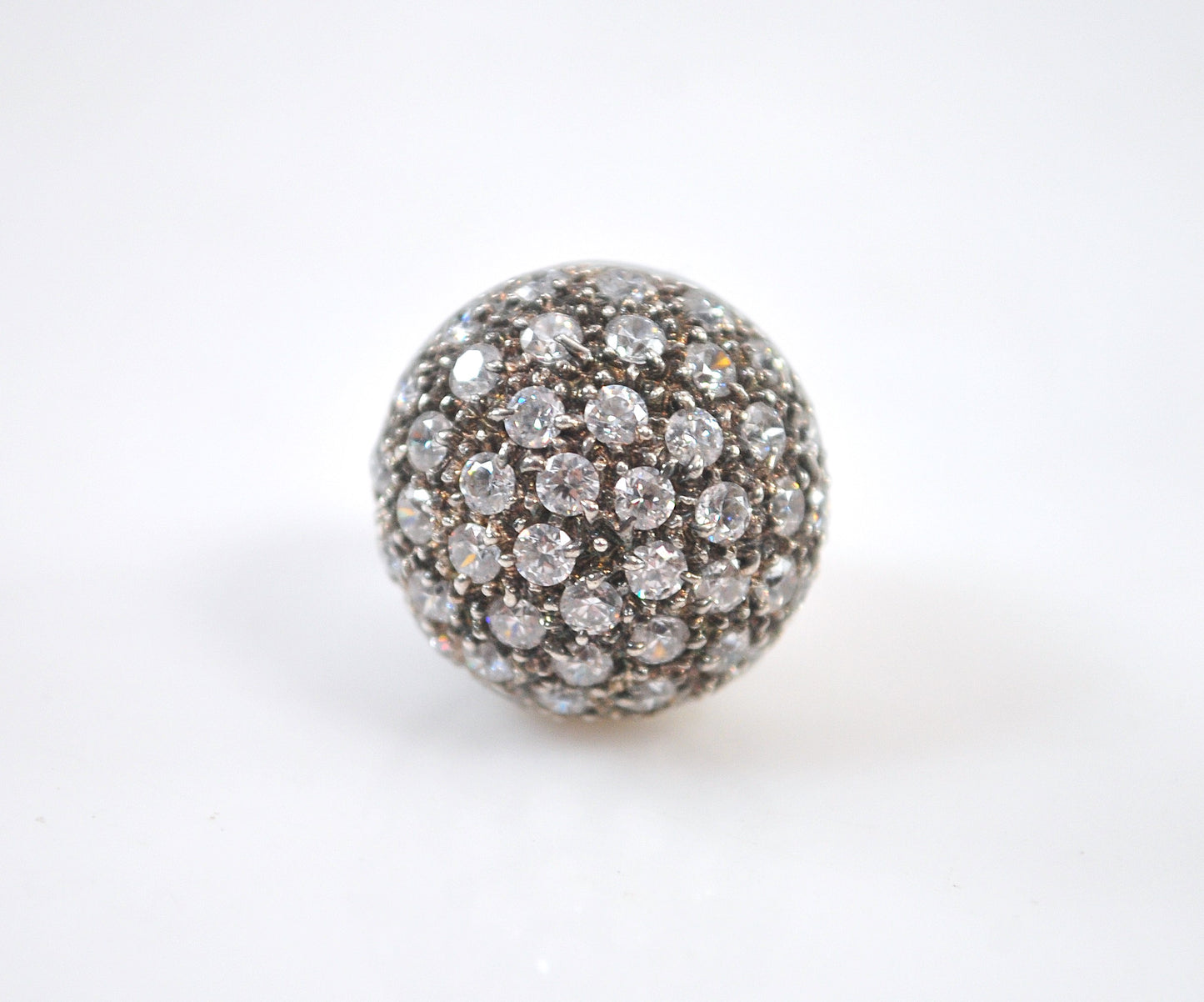 Designer Sterling Silver CZ Ball Pendant