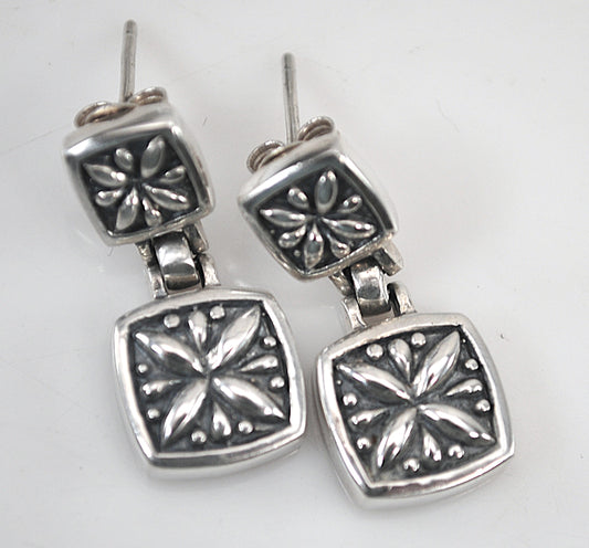 Sterling Silver Floral Earrings