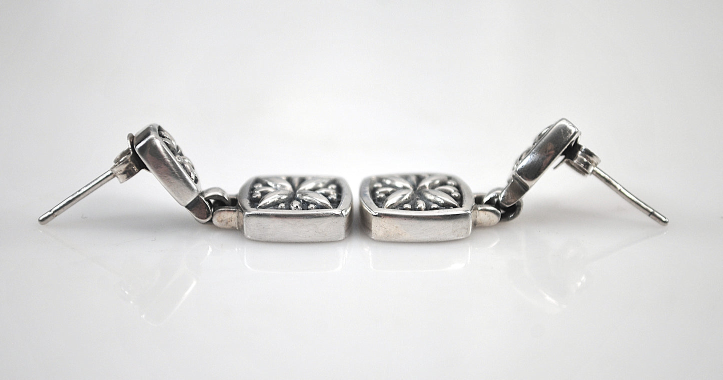 Sterling Silver Floral Earrings