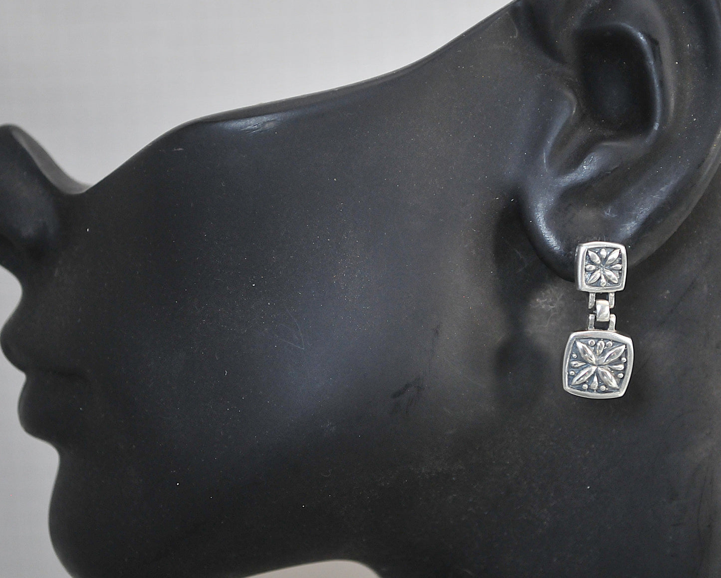 Sterling Silver Floral Earrings