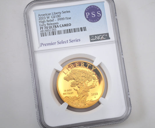American Liberty Series 1oz Fine Gold High Relief PF70 Coin