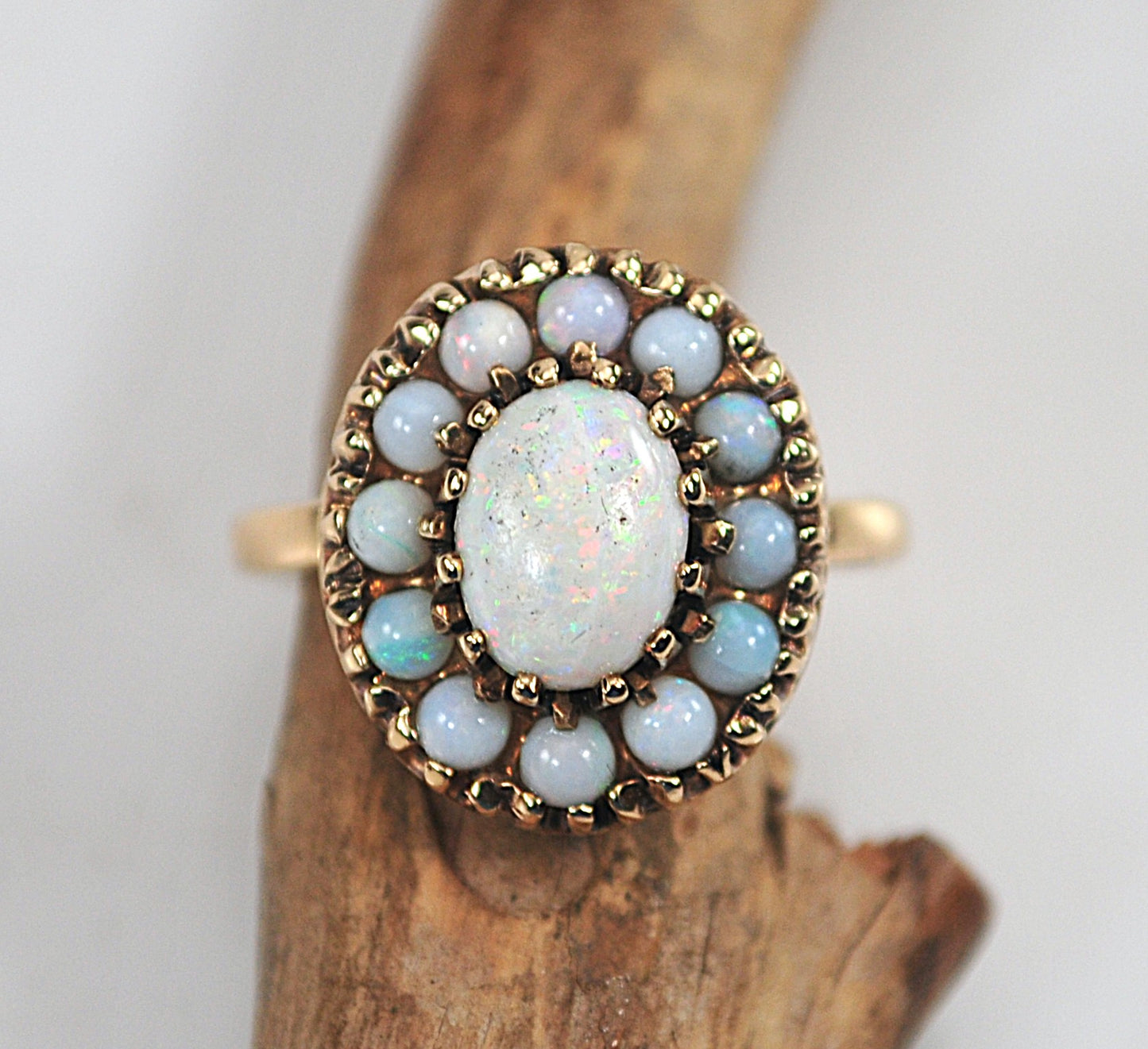 Antique 10K Gold Opal Ring