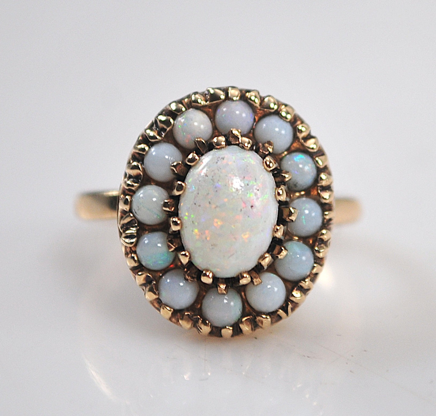 Antique 10K Gold Opal Ring