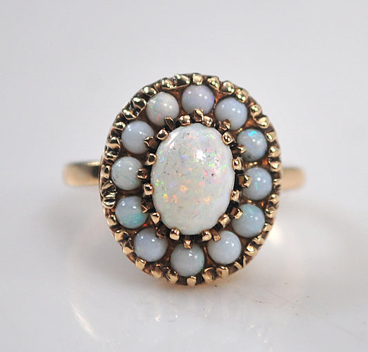 Antique 10K Gold Opal Ring