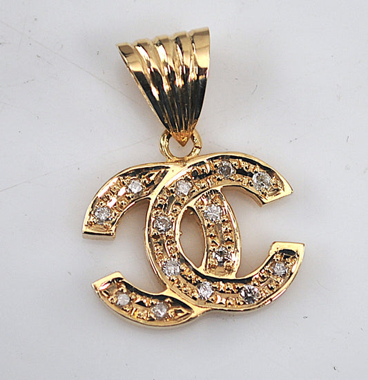 Vintage 14K Gold Diamond Pendant