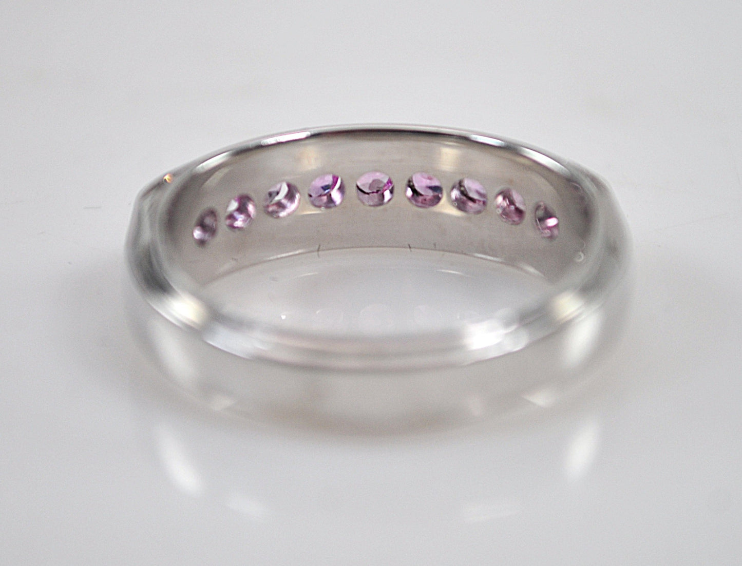 14K Gold Pink Sapphire Diamond Ring