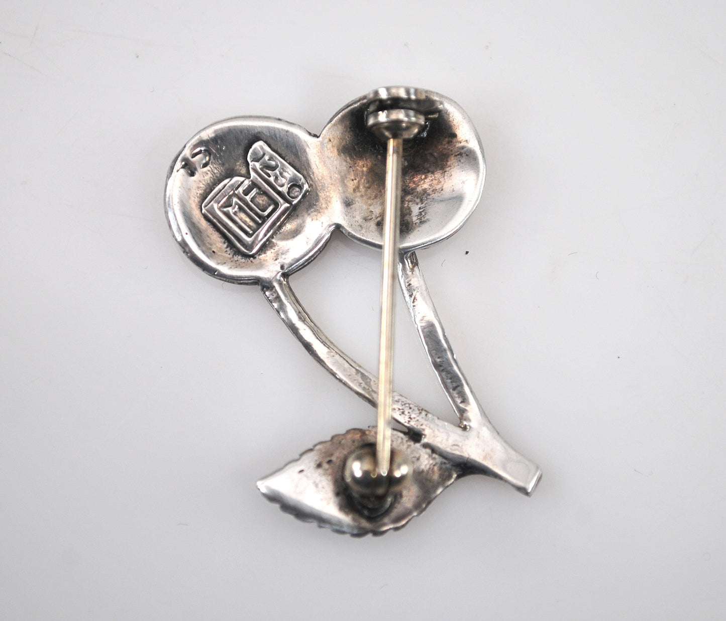 Mary Engelbreit Sterling Silver Cherries Pin