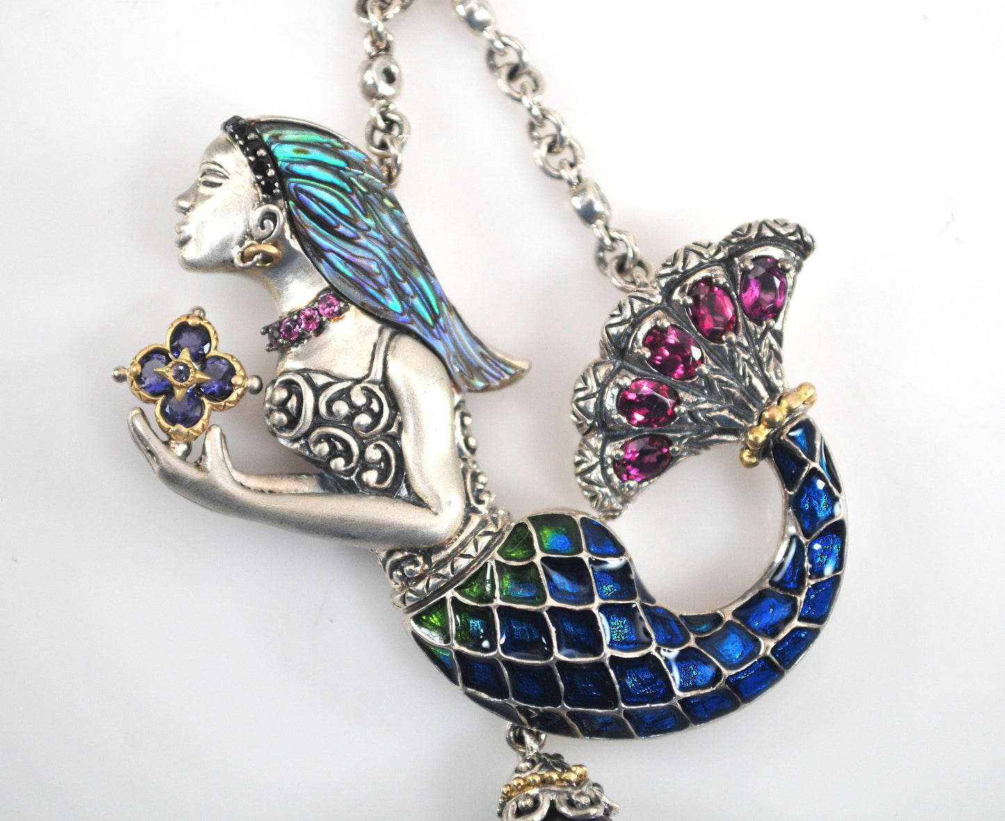 Barbara Bixby Sterling Silver 18K Gold Mermaid Enhancer Pendant