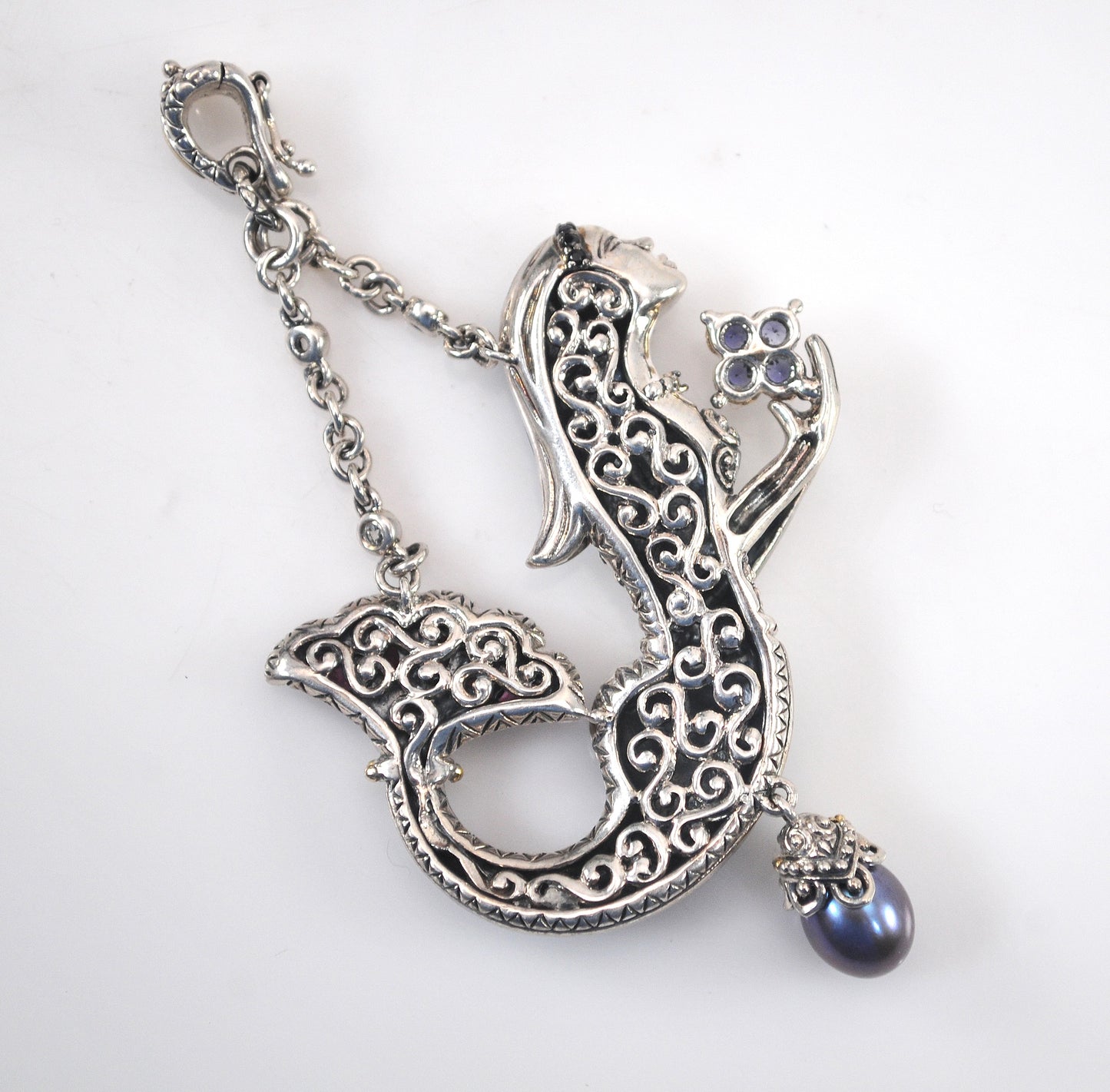 Barbara Bixby Sterling Silver 18K Gold Mermaid Enhancer Pendant