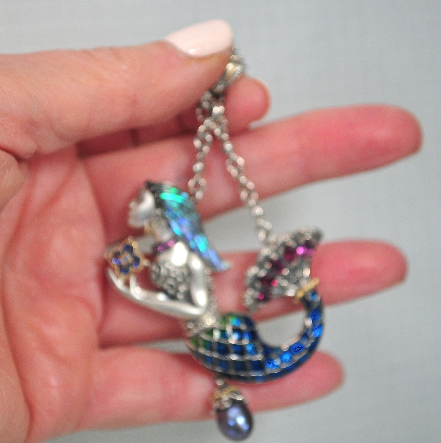 Barbara Bixby Sterling Silver 18K Gold Mermaid Enhancer Pendant