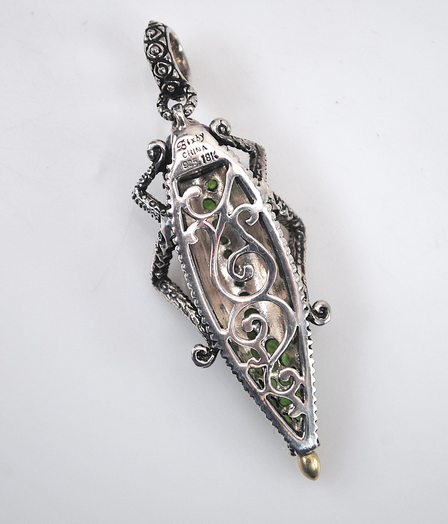 Barbara Bixby Sterling Silver 18K Gold Grasshopper Charm Pendant