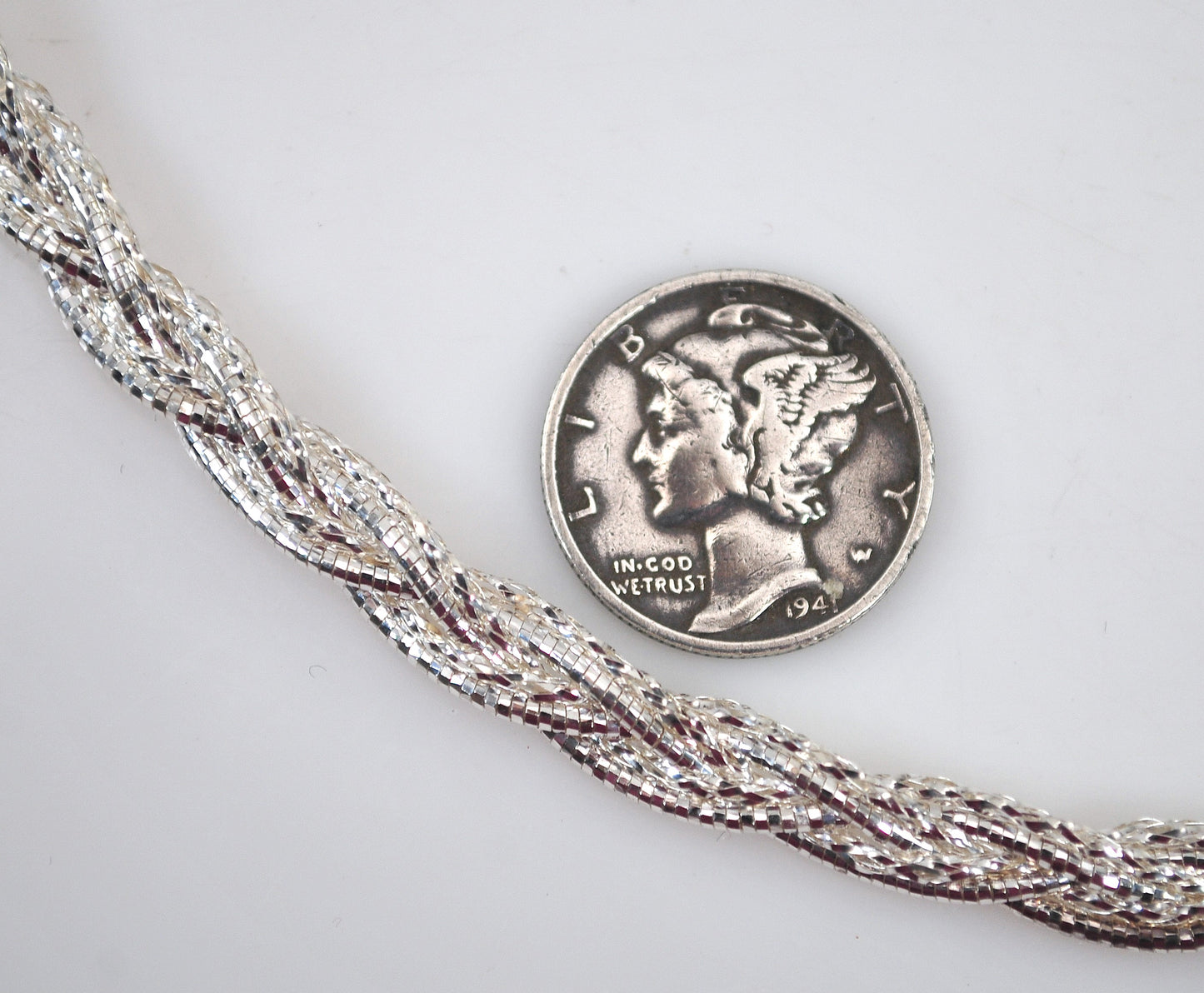 925 Italy Braided Necklace