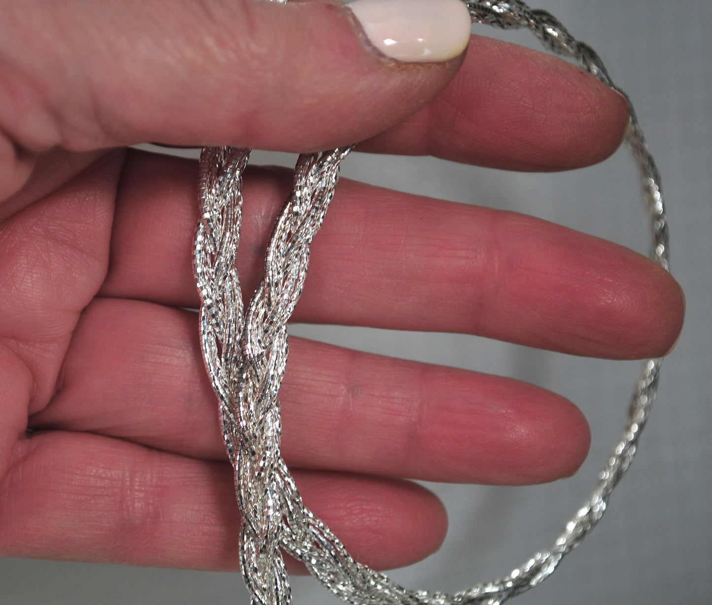 925 Italy Braided Necklace