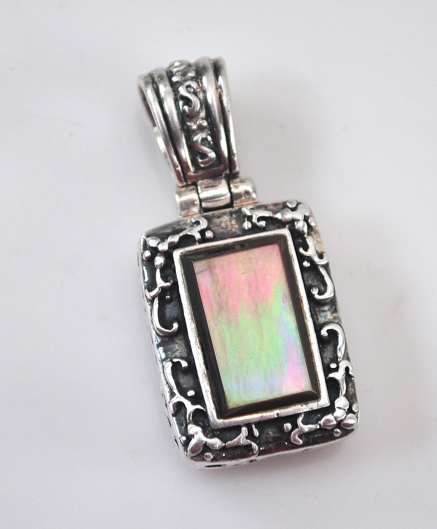 Reversible Sterling Silver Abalone Pendant