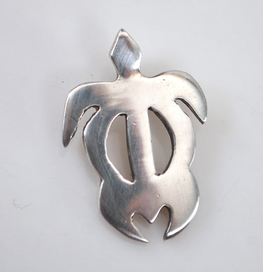 Sterling Silver Hawaiian Honu Sea Turtle Pendant