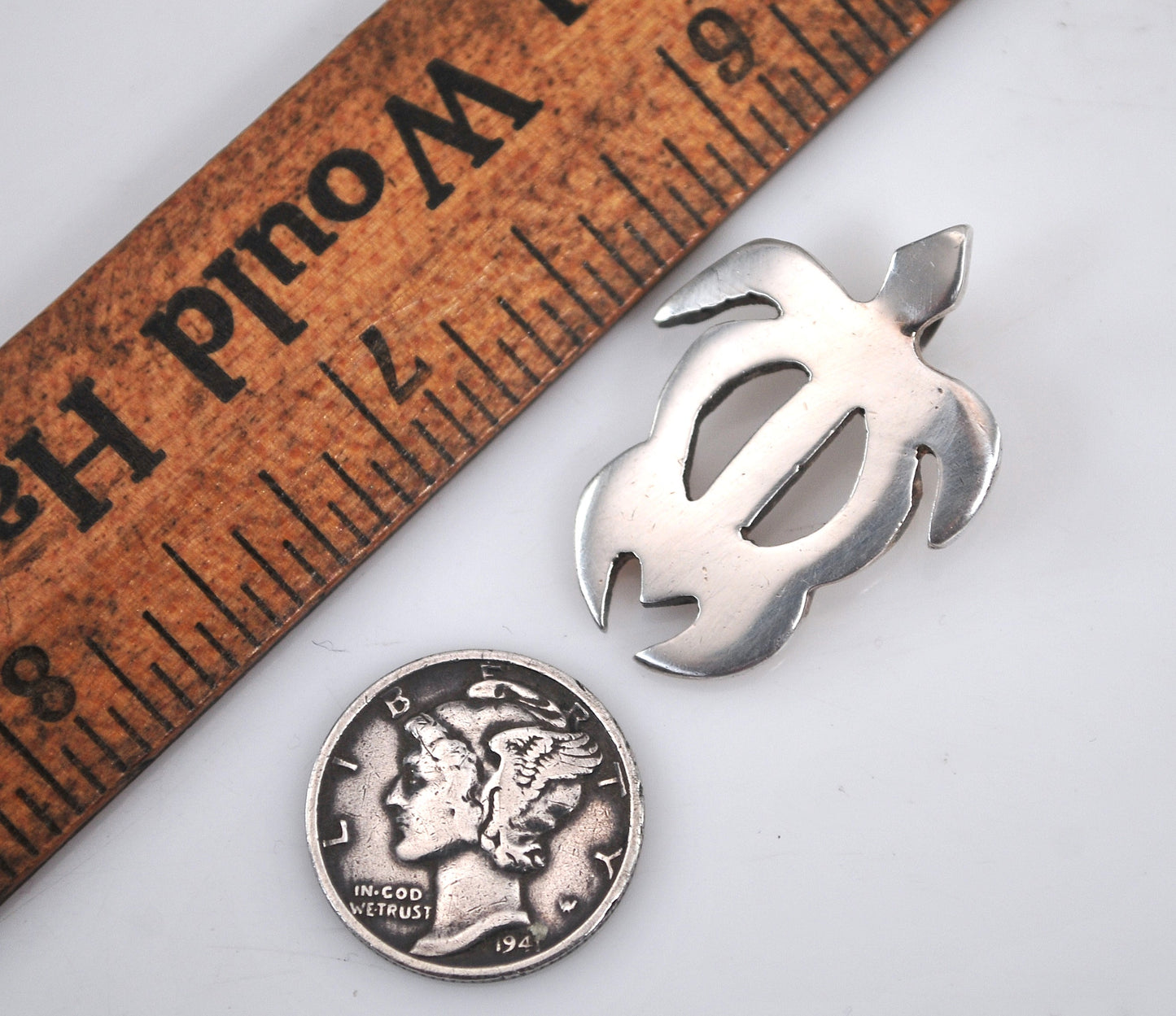 Sterling Silver Hawaiian Honu Sea Turtle Pendant