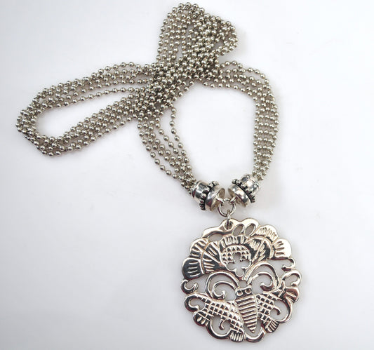 Espo Sig 925 Floating Bead Snap Necklace