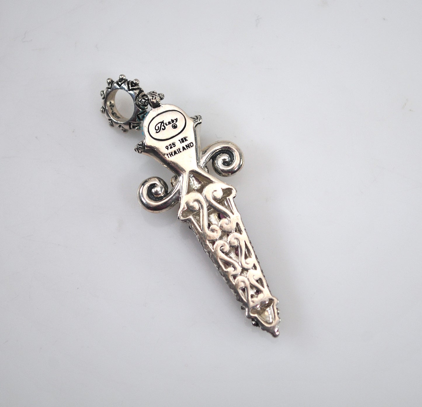 Barbara Bixby Sterling Silver 18K Gold Amethyst Sword Charm