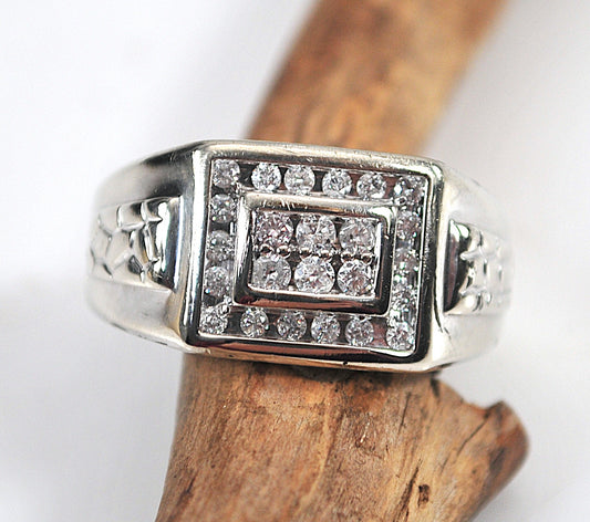 10K Gold Men's Diamond Ring