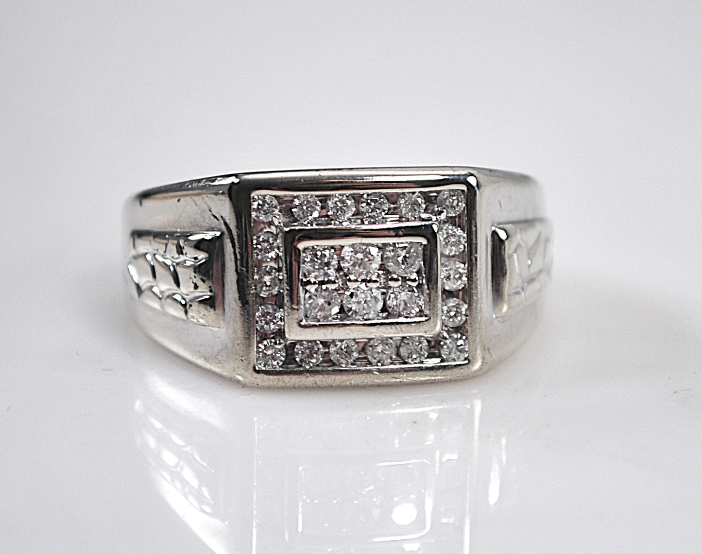 10K Gold Men's Diamond Ring