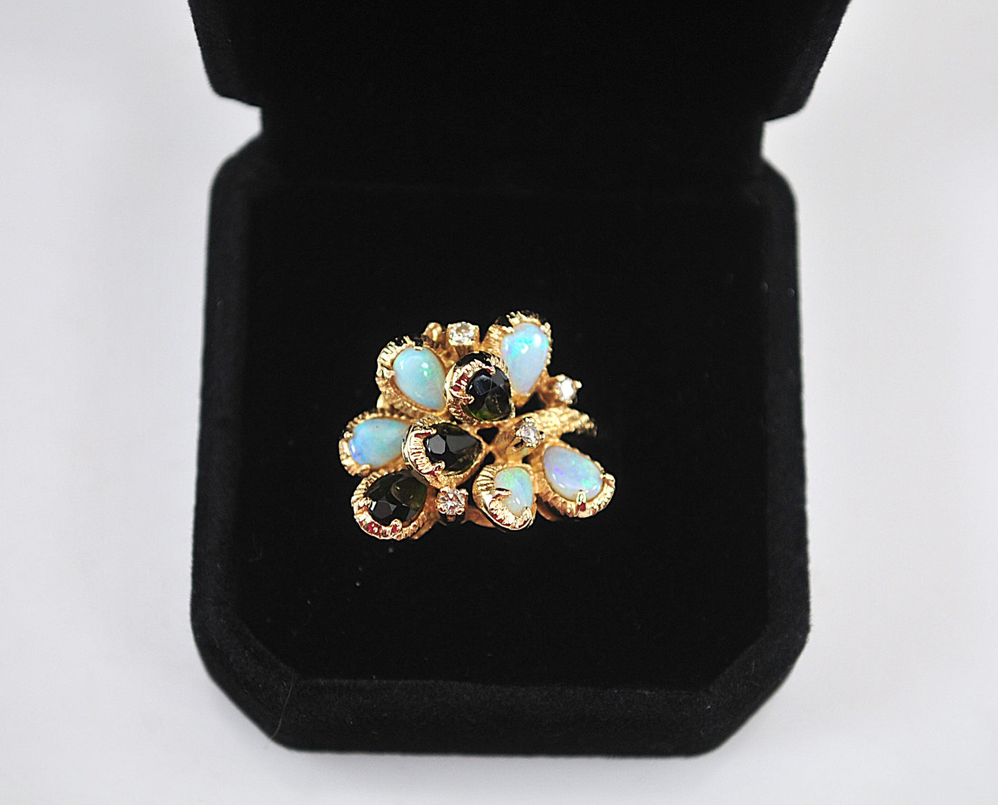 14K Gold Opal Statement Ring