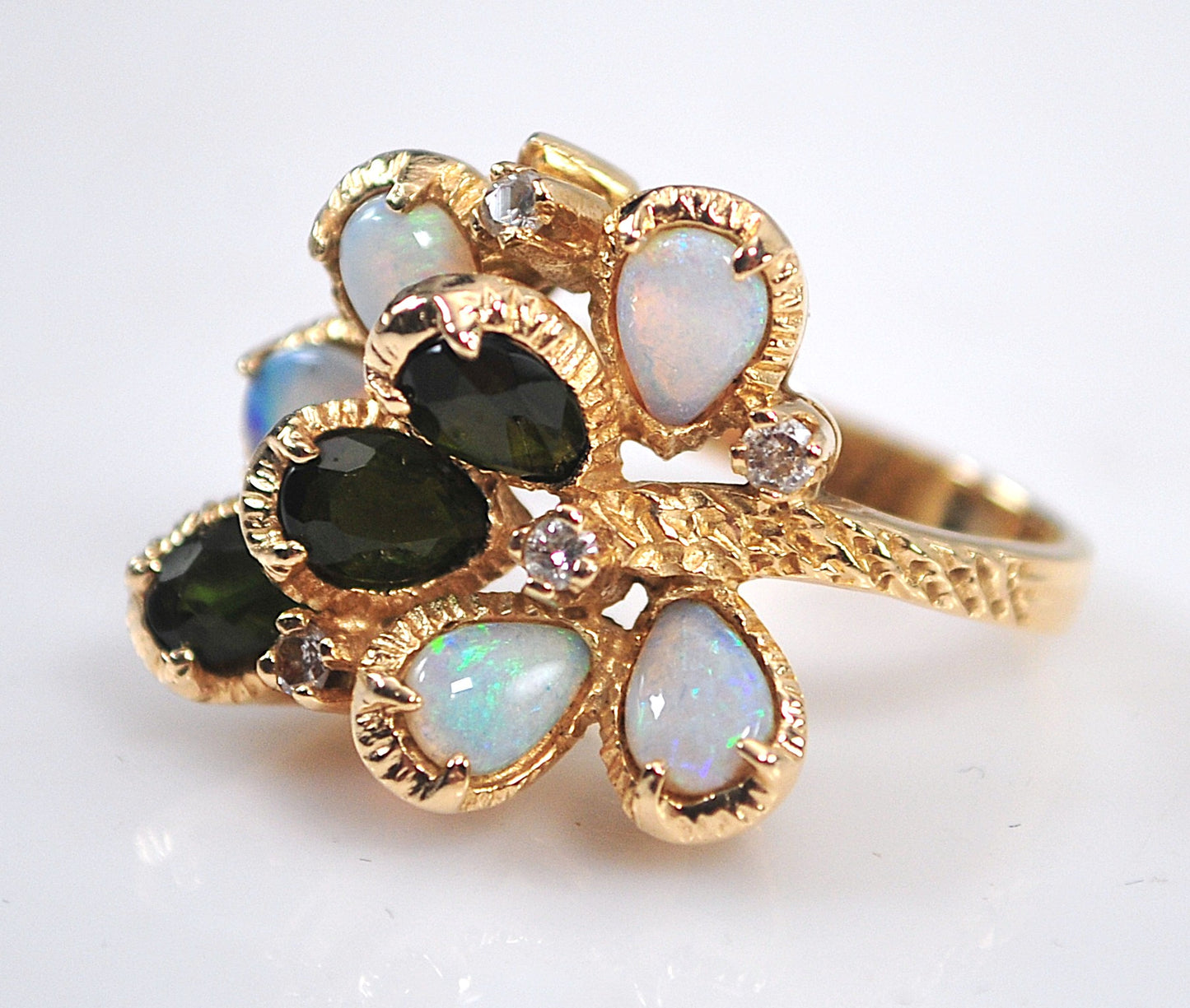 14K Gold Opal Statement Ring