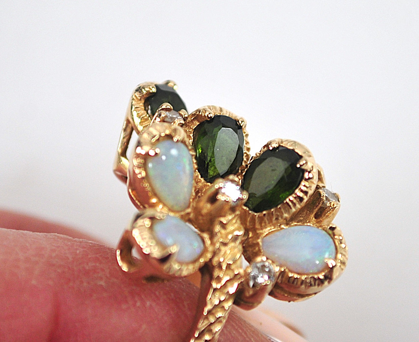14K Gold Opal Statement Ring
