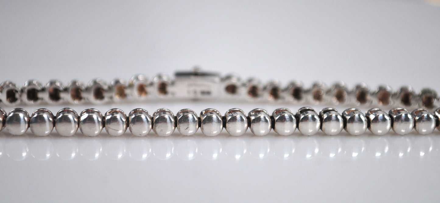 Sterling Silver Dome Link Bracelet