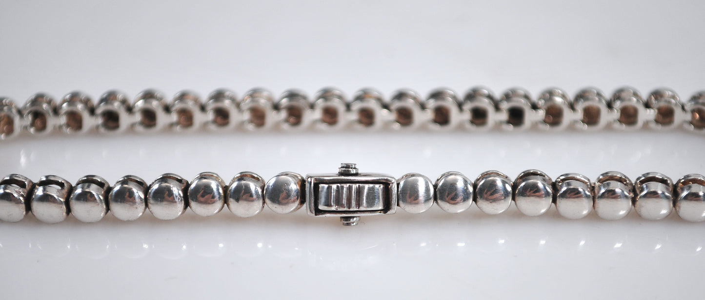 Sterling Silver Dome Link Bracelet