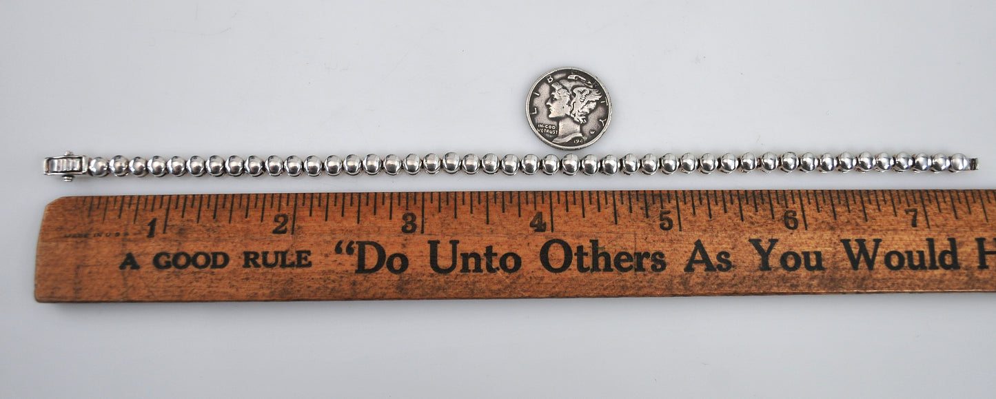 Sterling Silver Dome Link Bracelet