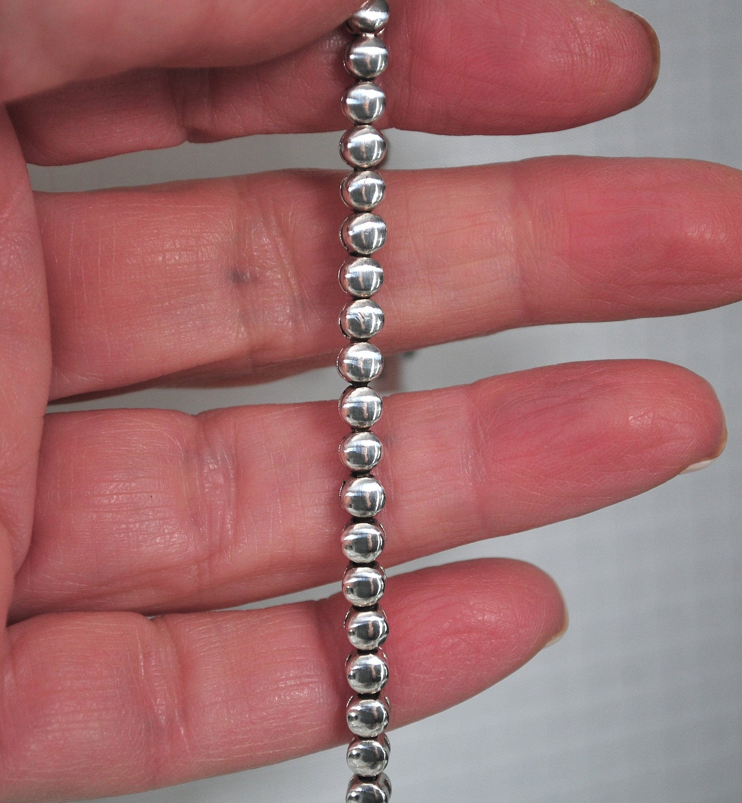 Sterling Silver Dome Link Bracelet
