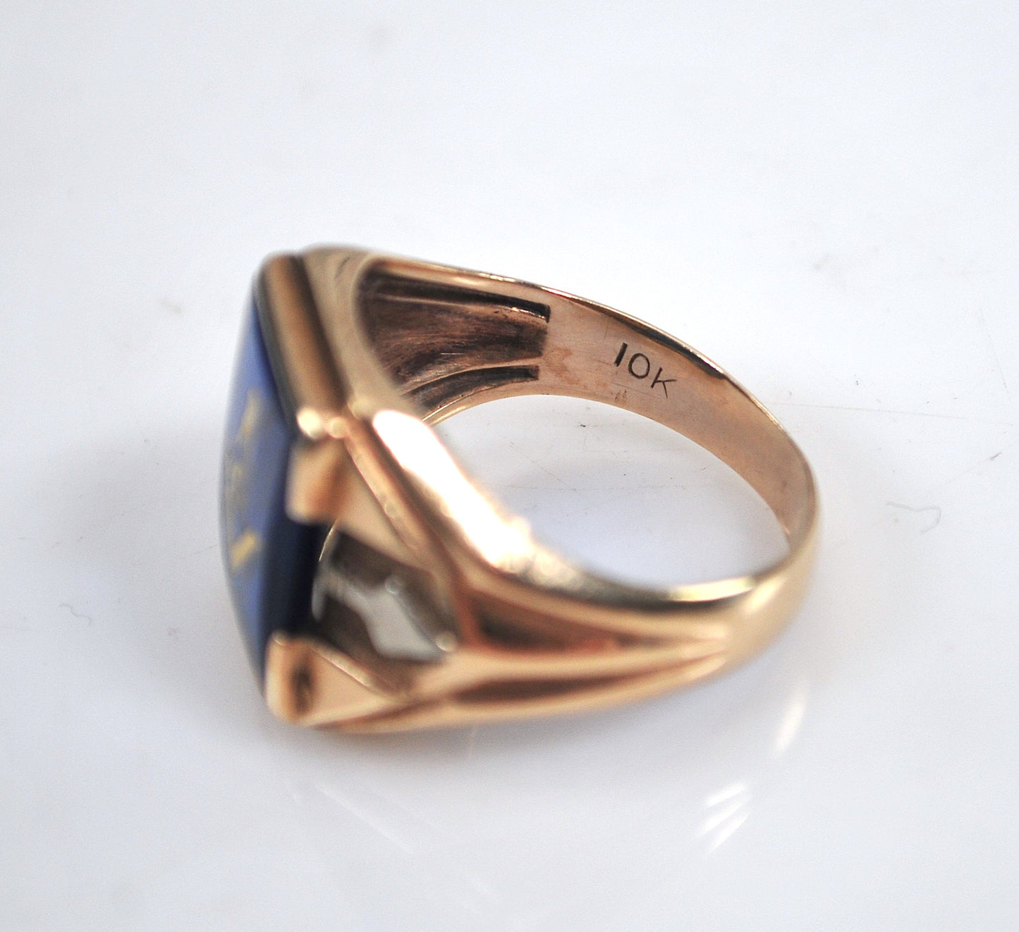 Vintage 10K Gold Masonic Ring