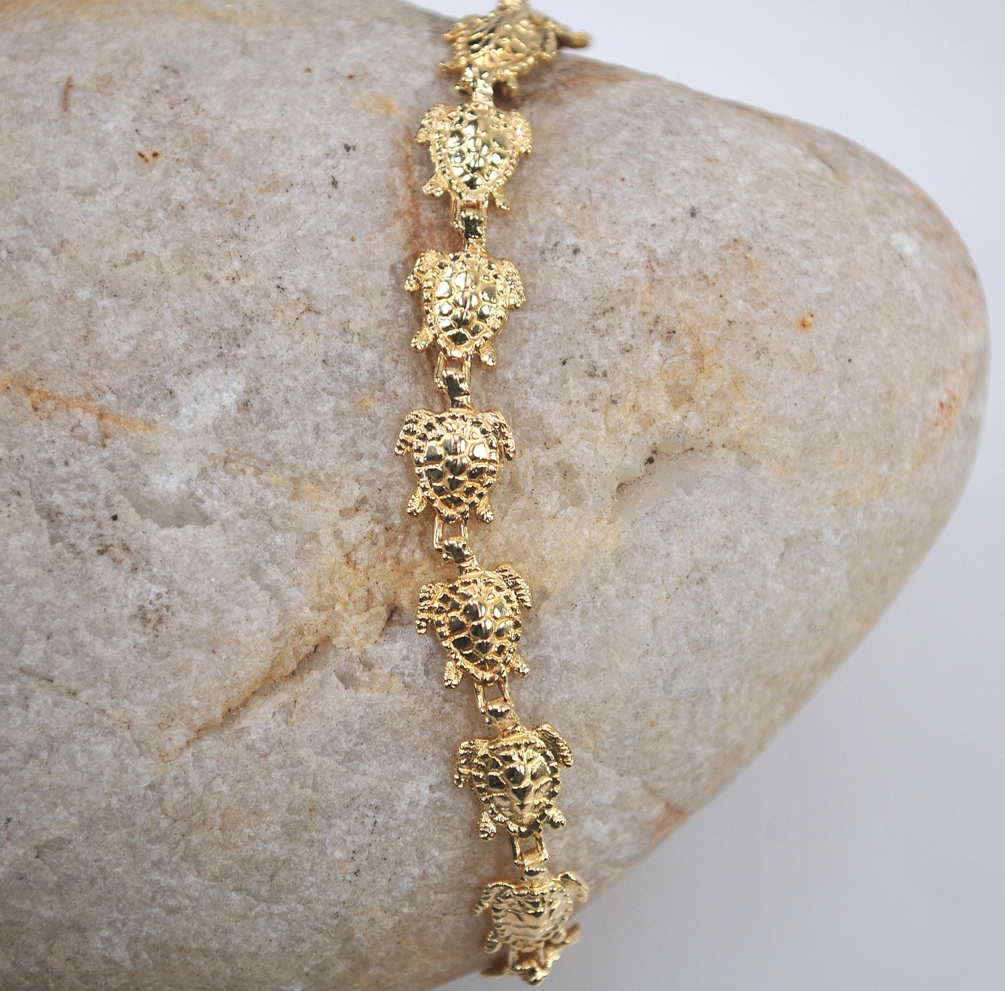 14K Gold Turtle Bracelet
