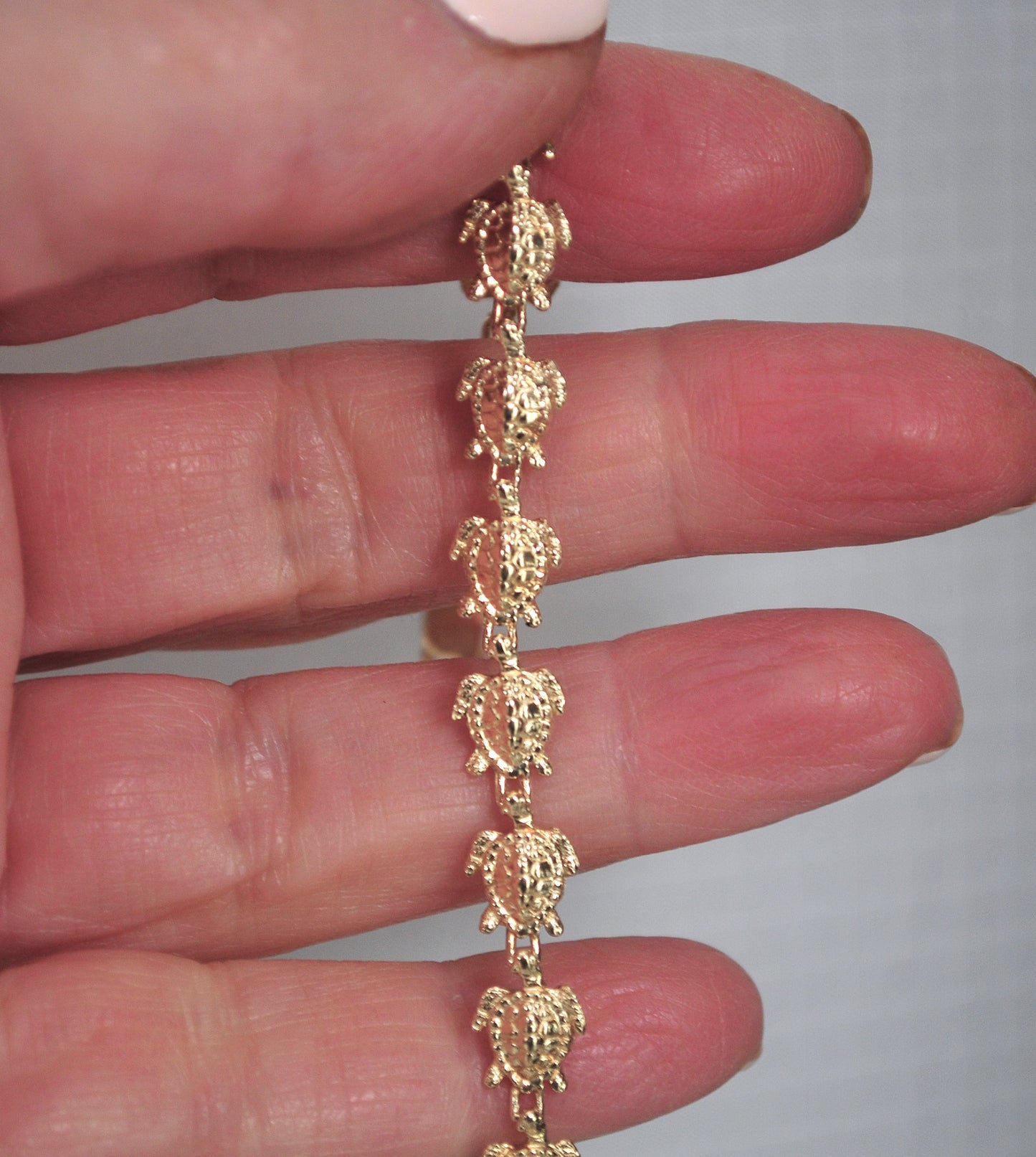 14K Gold Turtle Bracelet