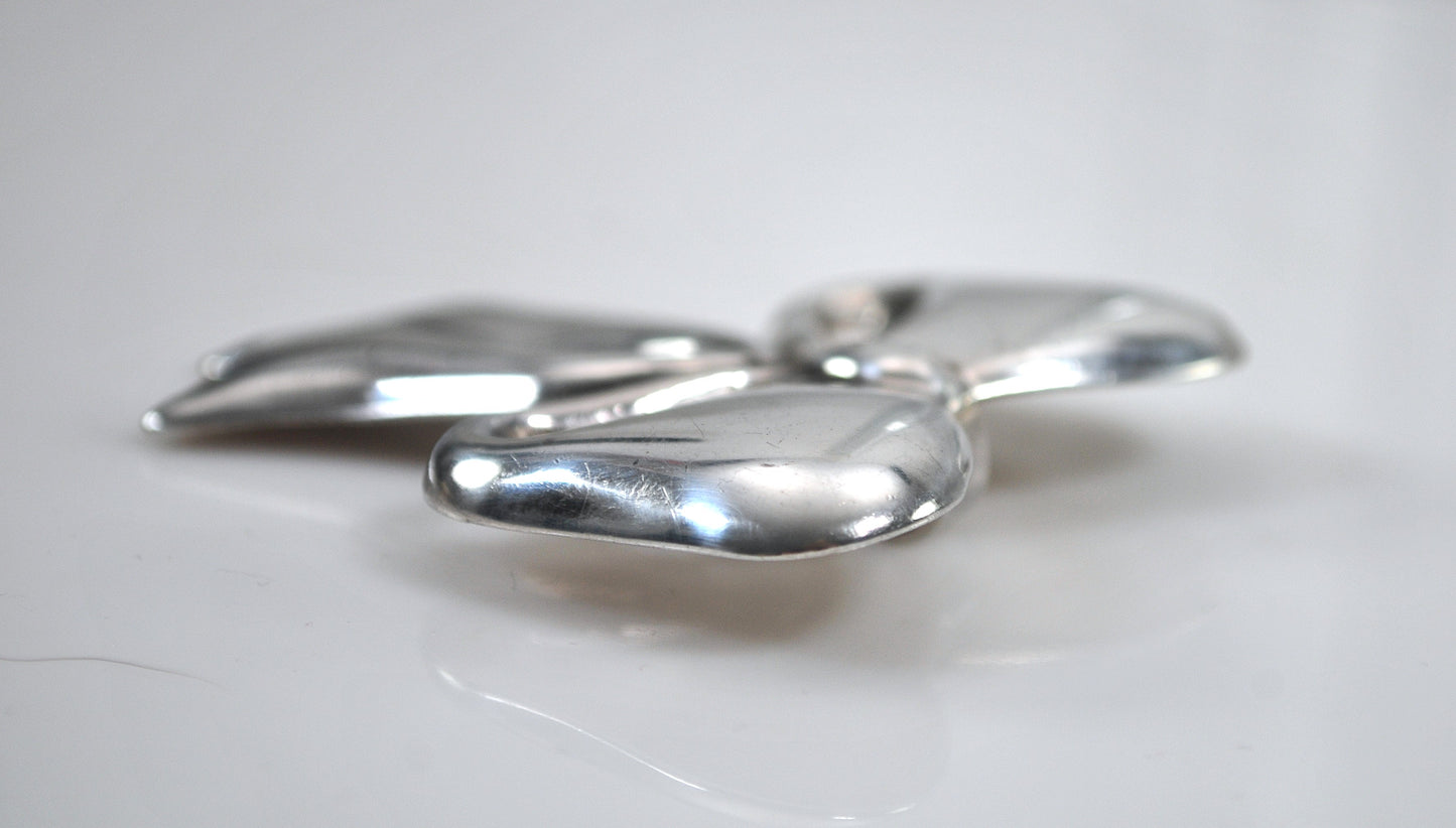 Taxco Sterling Silver Bow Brooch Pendant