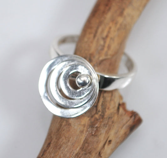 Sterling Silver Articulated Spinning Ring