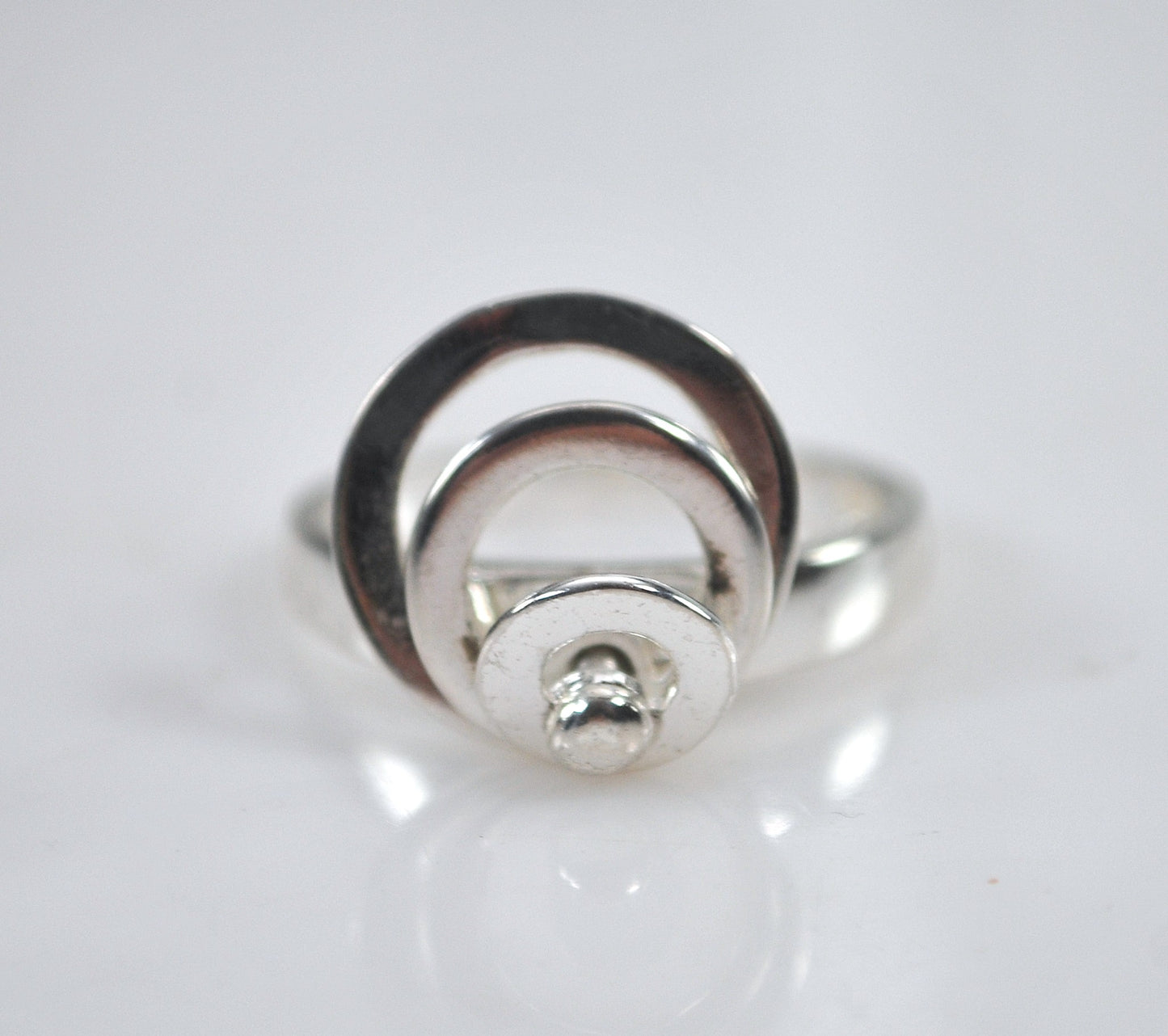 Sterling Silver Articulated Spinning Ring