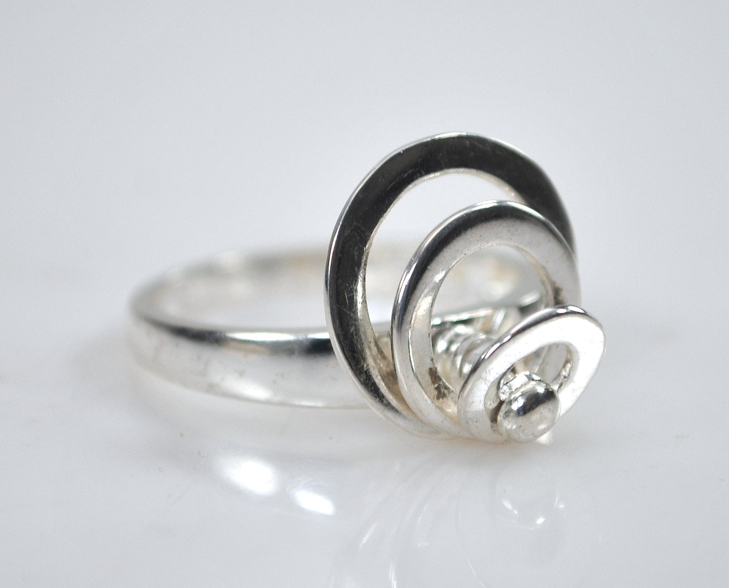 Sterling Silver Articulated Spinning Ring