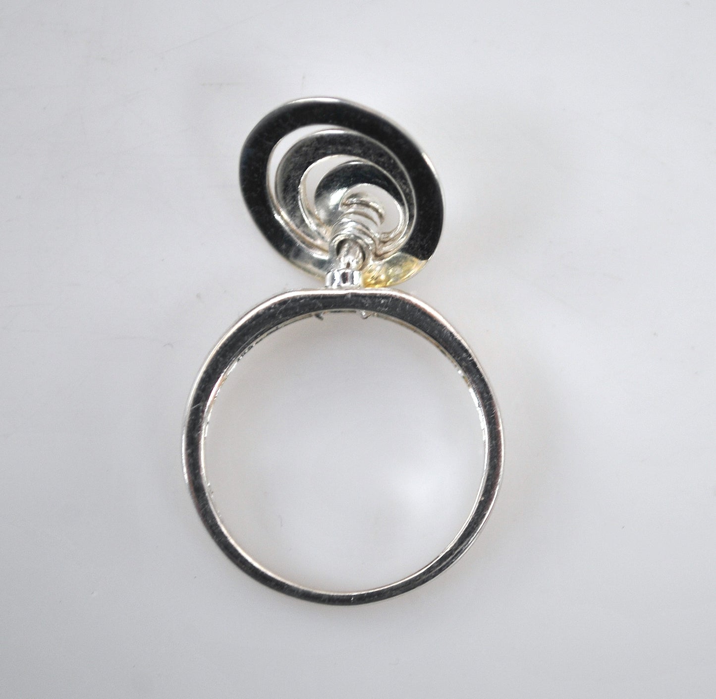 Sterling Silver Articulated Spinning Ring