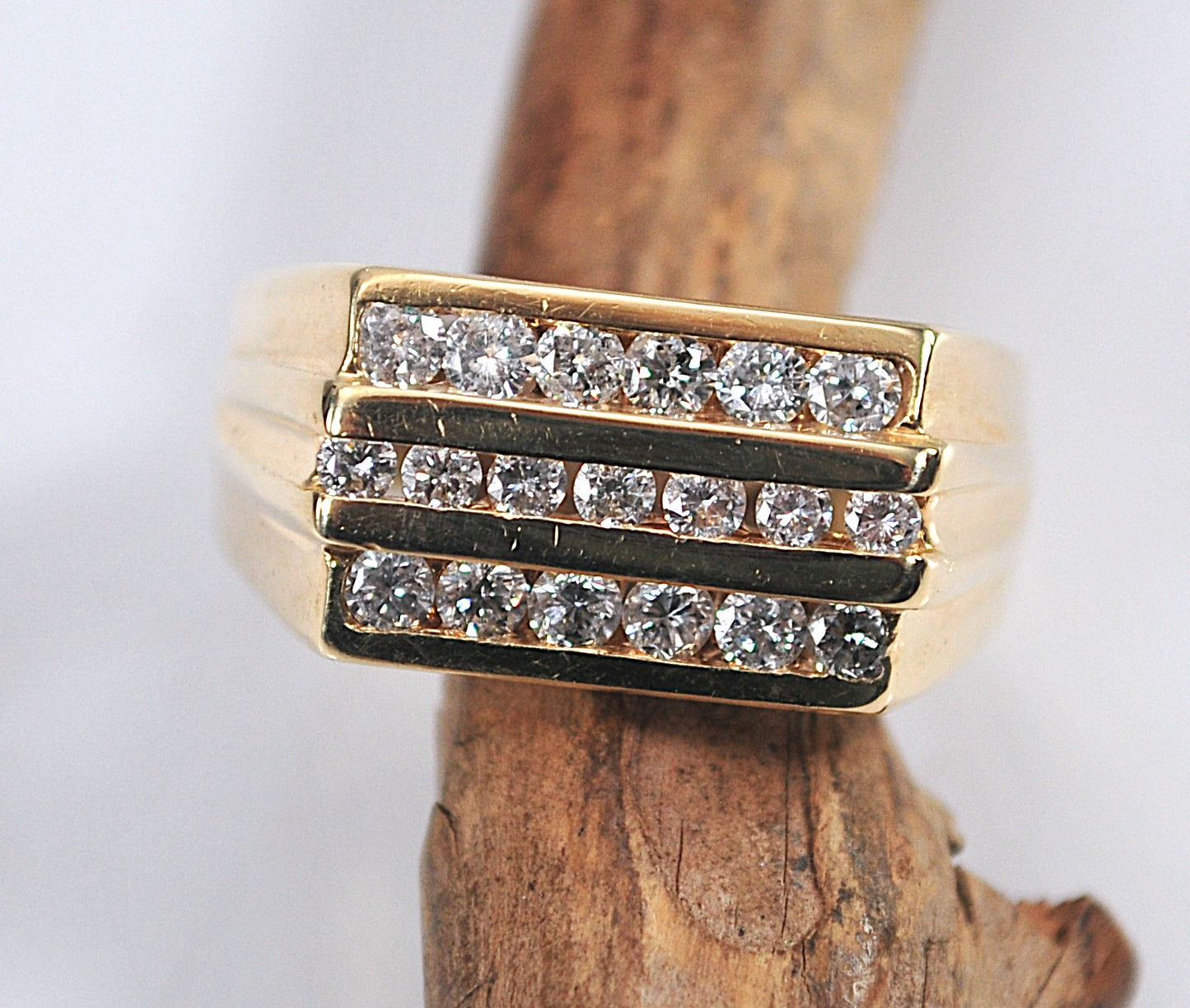 14K Gold Men's Diamond Ring