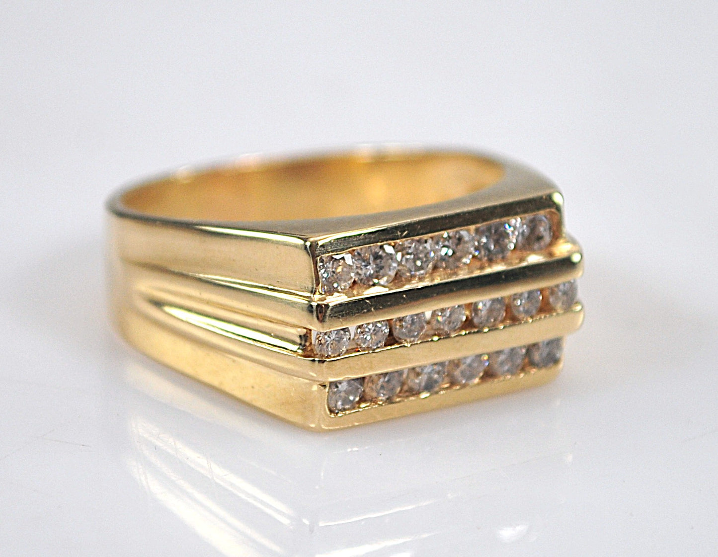 14K Gold Men's Diamond Ring